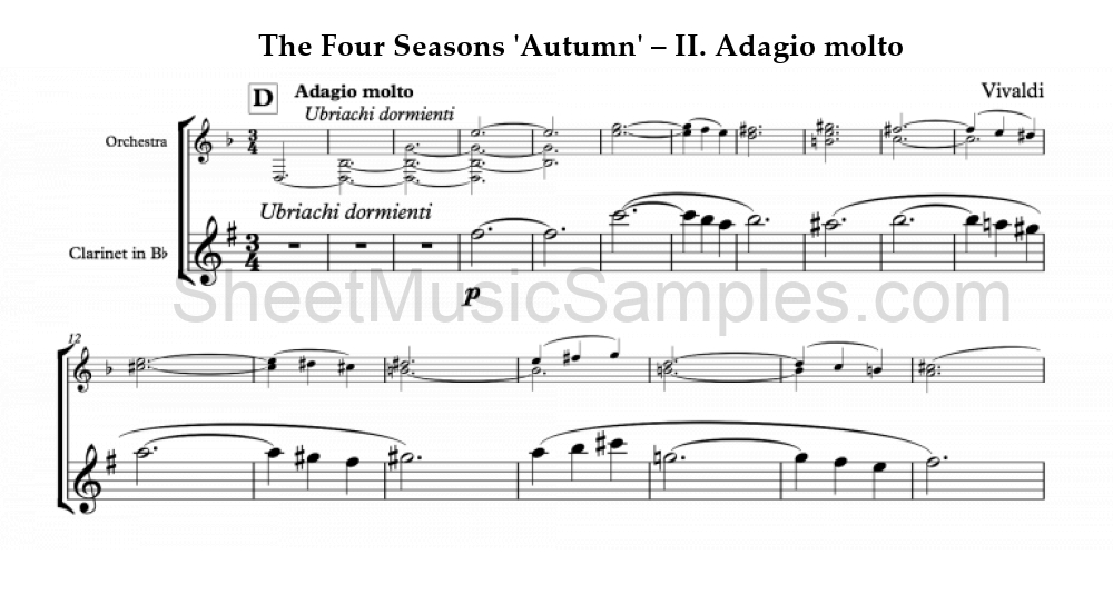 The Four Seasons 'Autumn' – II. Adagio molto