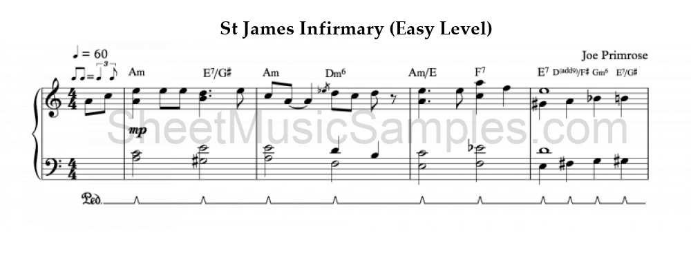 St James Infirmary (Easy Level)