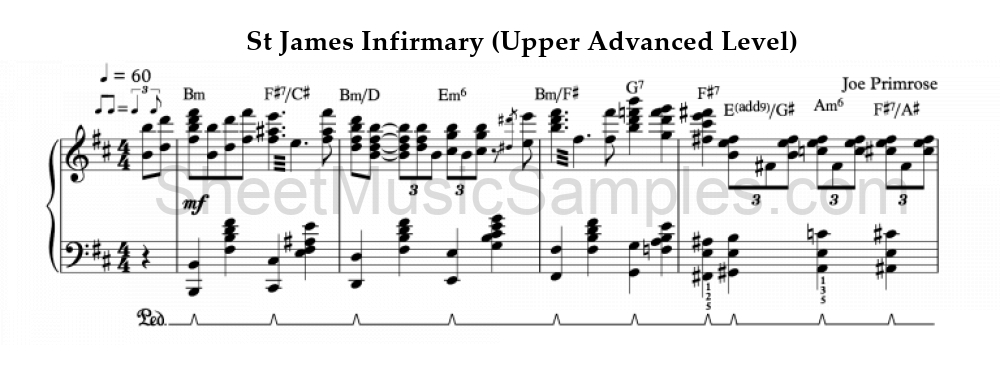 St James Infirmary (Upper Advanced Level)