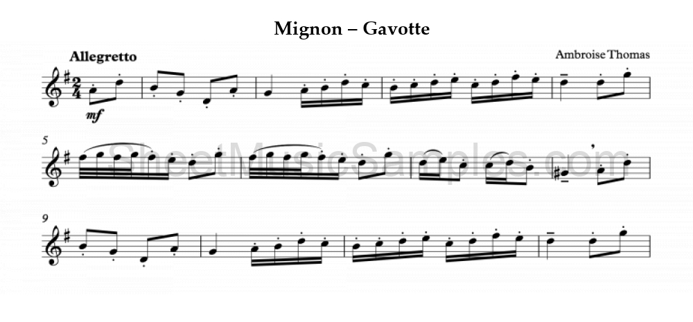 Mignon – Gavotte