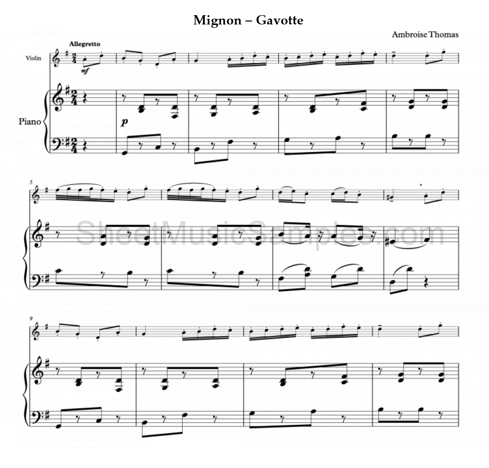 Mignon – Gavotte