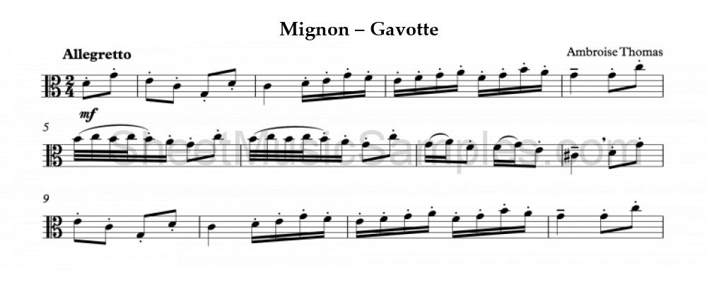 Mignon – Gavotte