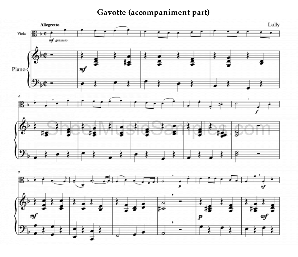 Gavotte (accompaniment part)