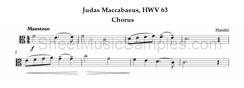 Judas Maccabaeus, HWV 63 - Chorus