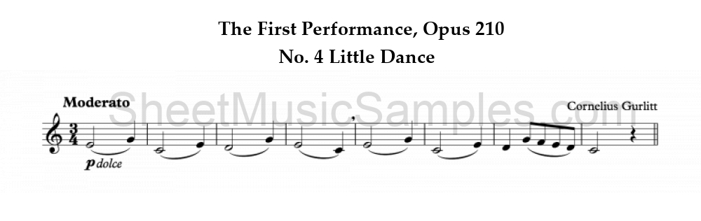 The First Performance, Opus 210 - No. 4 Little Dance