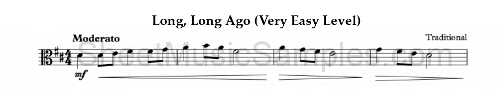 Long, Long Ago (Very Easy Level)