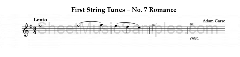 First String Tunes – No. 7 Romance