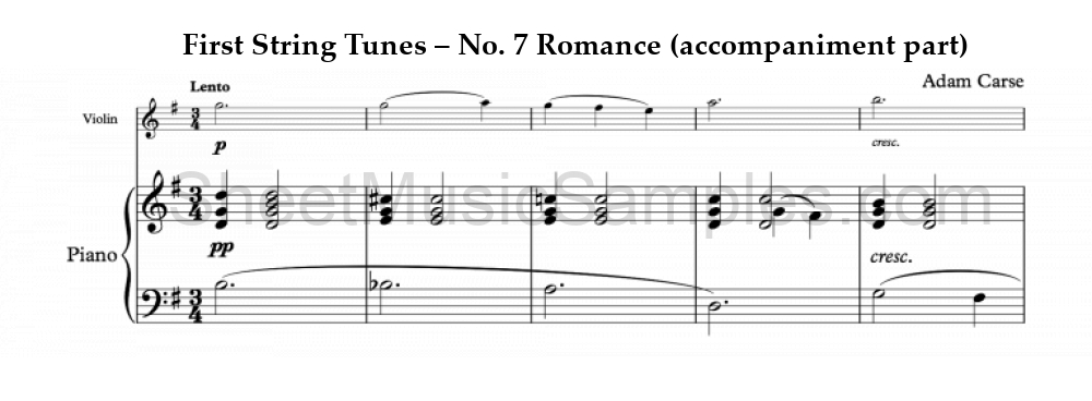 First String Tunes – No. 7 Romance (accompaniment part)