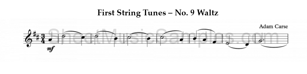 First String Tunes – No. 9 Waltz