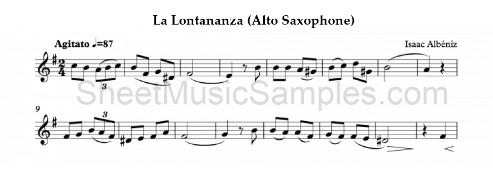 La Lontananza (Alto Saxophone)