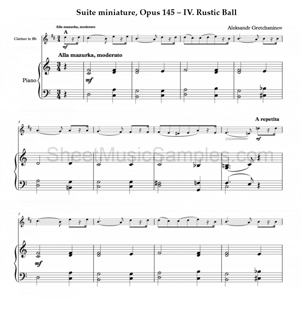 Suite miniature, Opus 145 – IV. Rustic Ball