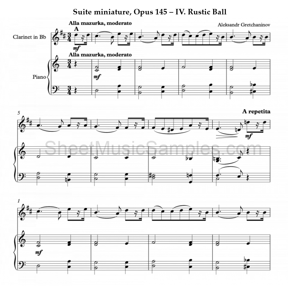 Suite miniature, Opus 145 – IV. Rustic Ball