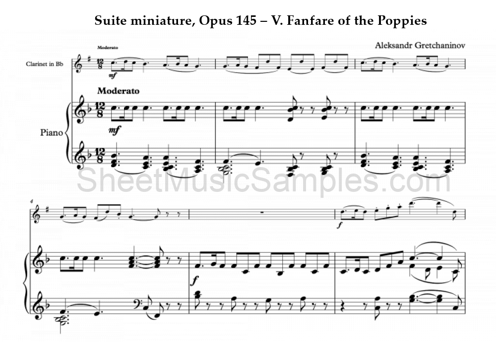 Suite miniature, Opus 145 – V. Fanfare of the Poppies