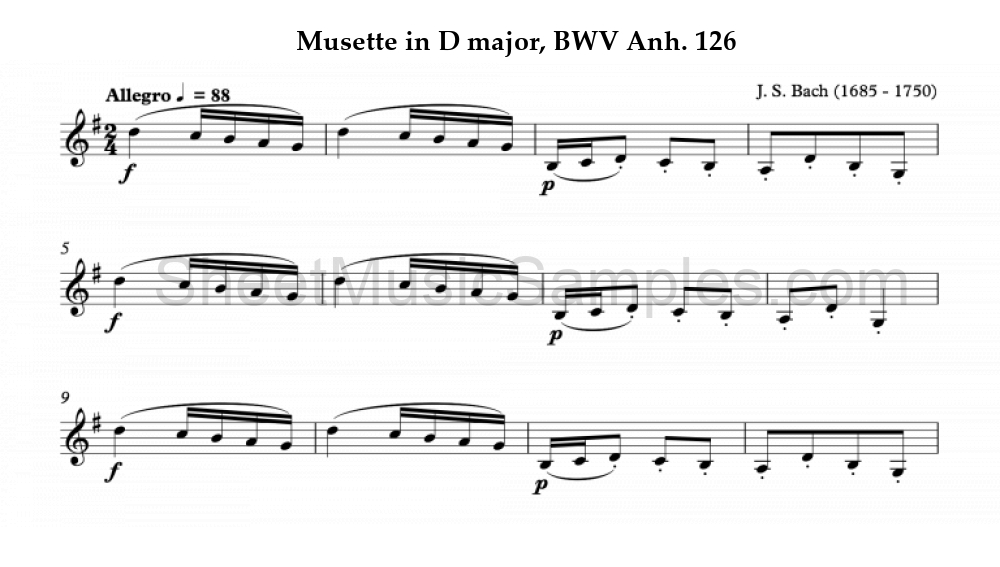 Musette in D major, BWV Anh. 126