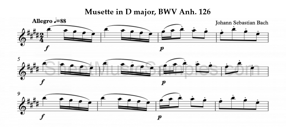 Musette in D major, BWV Anh. 126