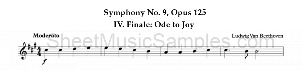 Symphony No. 9, Opus 125 - IV. Finale: Ode to Joy