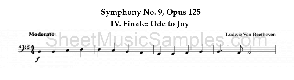 Symphony No. 9, Opus 125 - IV. Finale: Ode to Joy