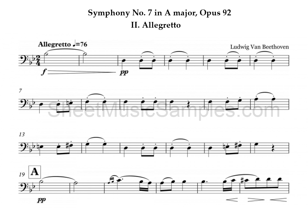 Symphony No. 7 in A major, Opus 92 - II. Allegretto