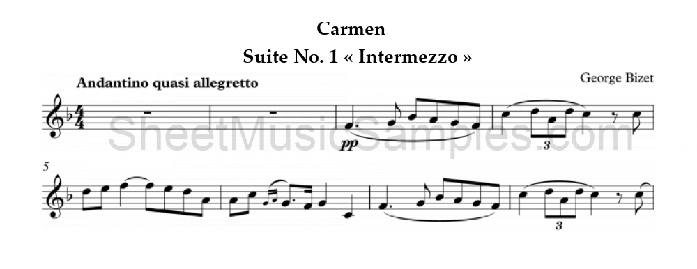 Carmen - Suite No. 1 « Intermezzo »