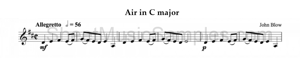 Air in C major