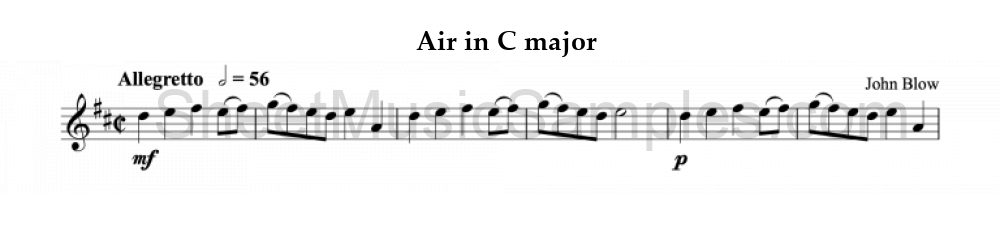 Air in C major