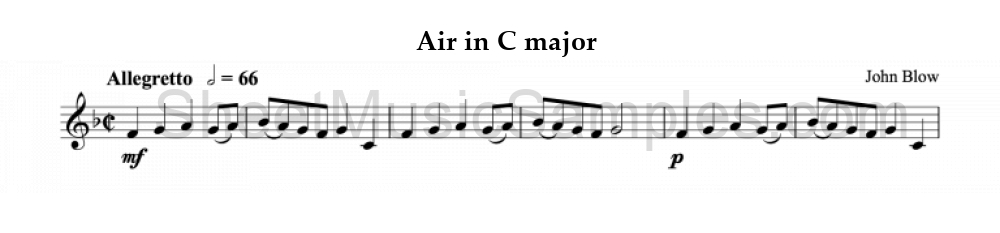 Air in C major