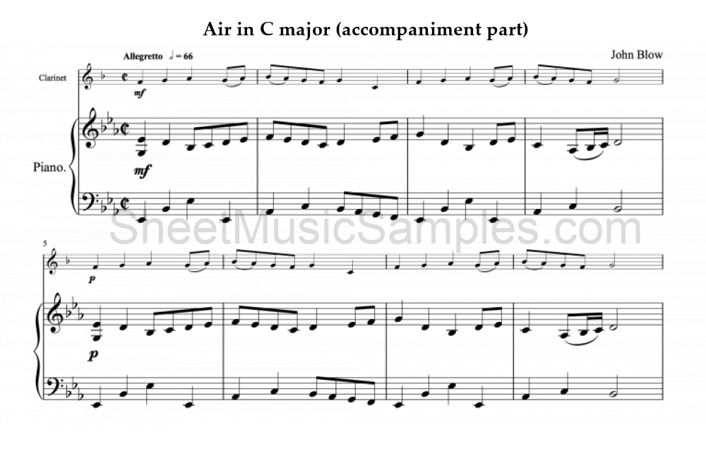 Air in C major (accompaniment part)