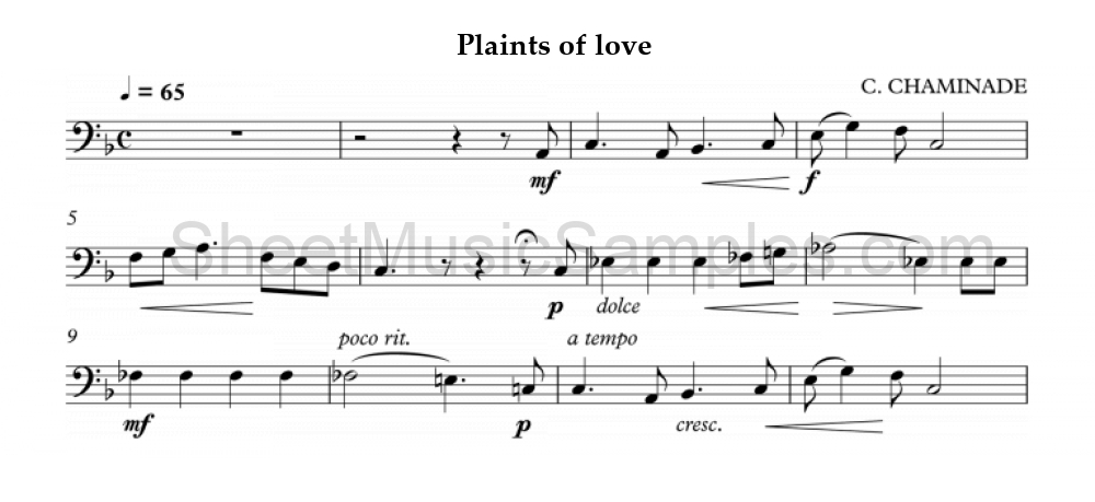 Plaints of love