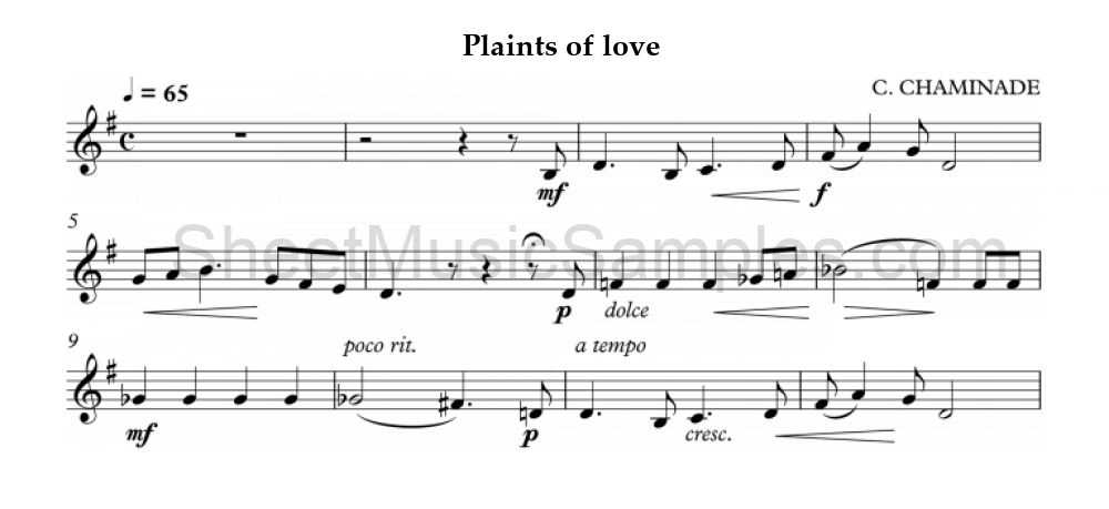 Plaints of love