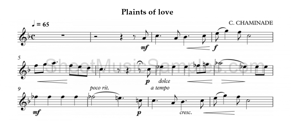 Plaints of love