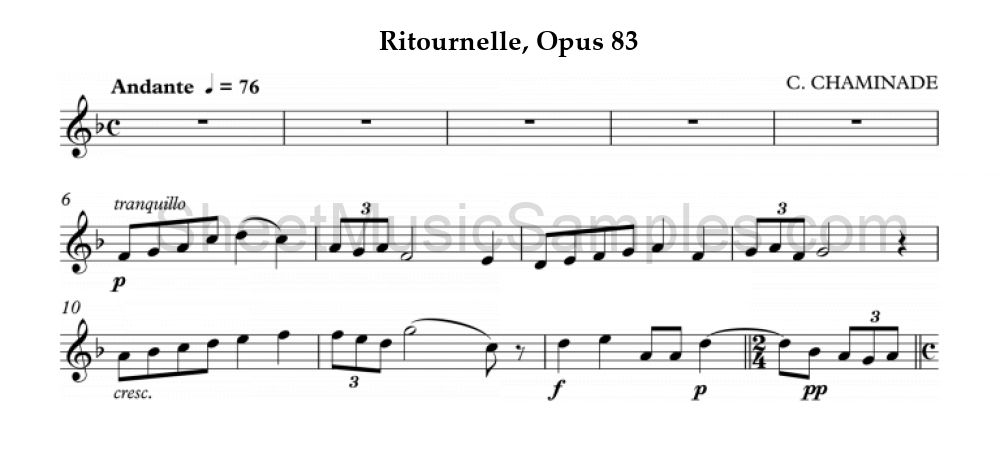 Ritournelle, Opus 83