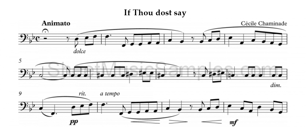 If Thou dost say