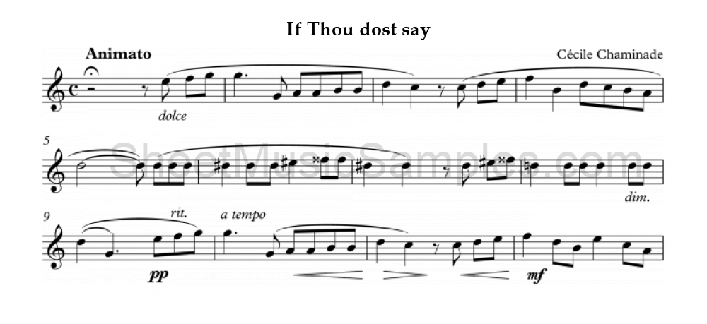 If Thou dost say