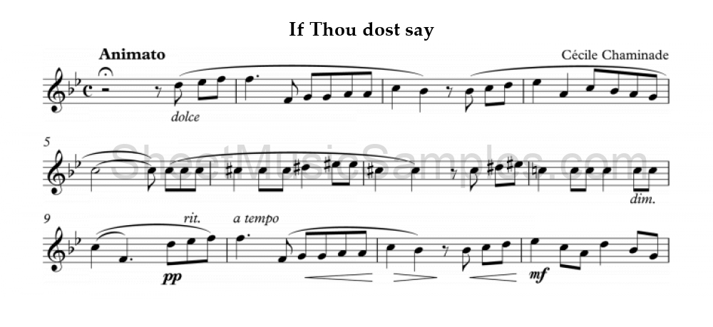 If Thou dost say