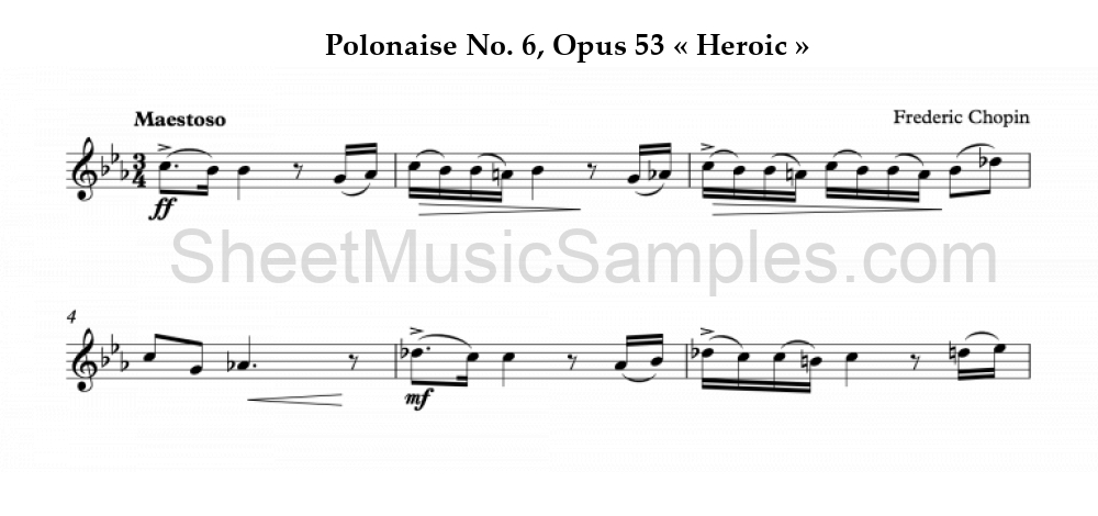 Polonaise No. 6, Opus 53 « Heroic »