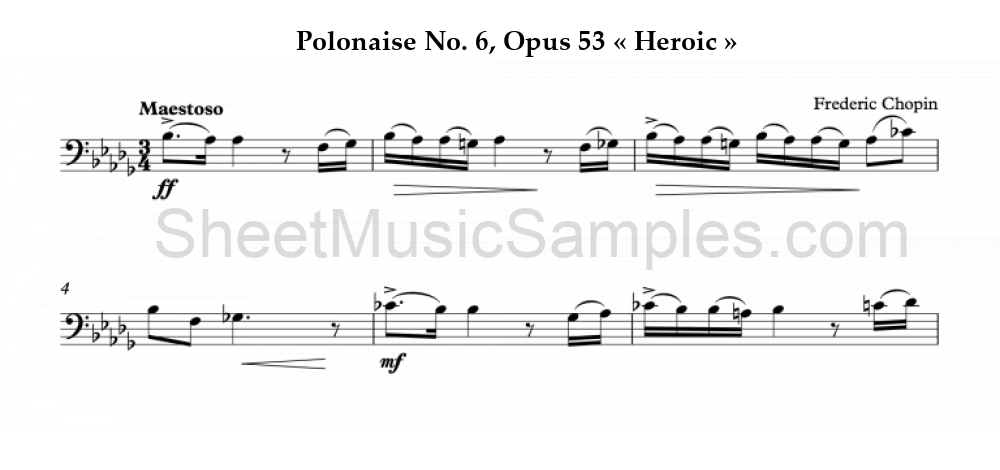 Polonaise No. 6, Opus 53 « Heroic »