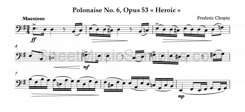 Polonaise No. 6, Opus 53 « Heroic »