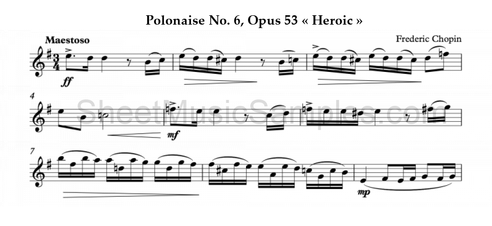 Polonaise No. 6, Opus 53 « Heroic »