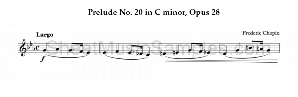 Prelude No. 20 in C minor, Opus 28