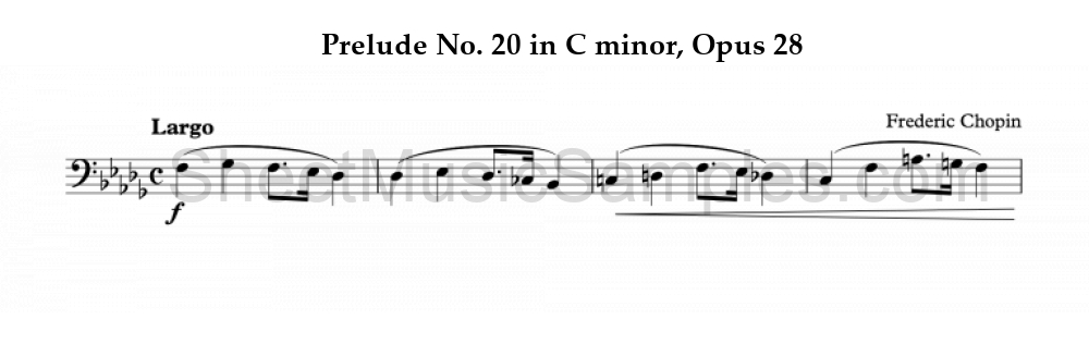 Prelude No. 20 in C minor, Opus 28