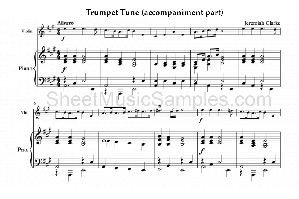 Trumpet Tune (accompaniment part)