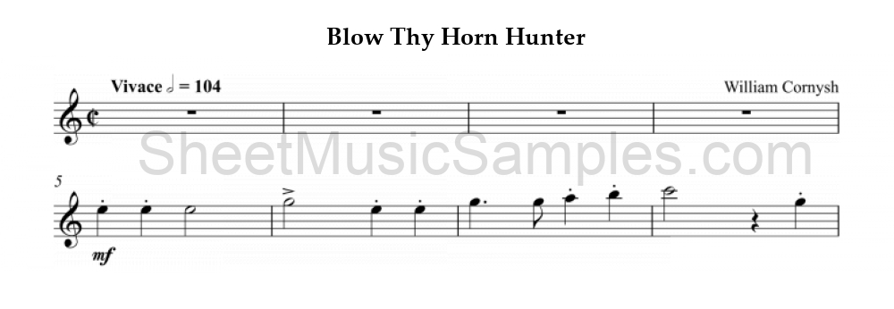 Blow Thy Horn Hunter