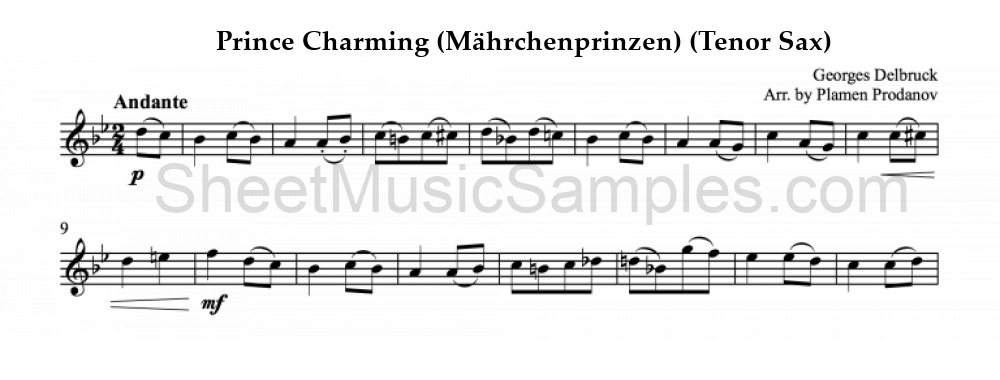 Prince Charming (Mährchenprinzen) (Tenor Sax)