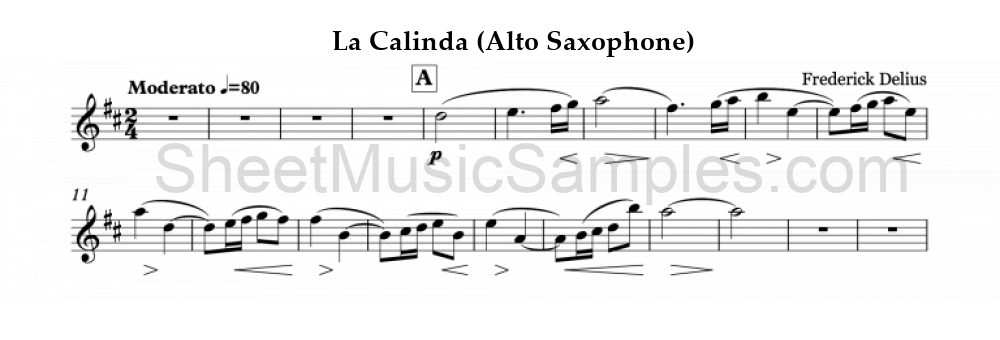 La Calinda (Alto Saxophone)