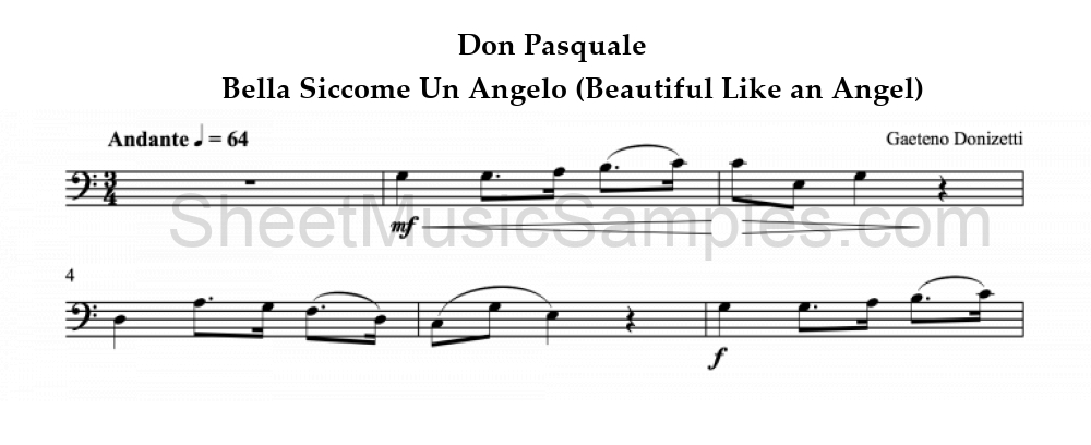 Don Pasquale - Bella Siccome Un Angelo (Beautiful Like an Angel)