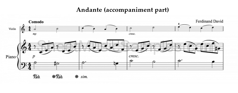 Andante (accompaniment part)