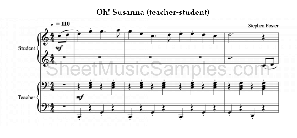 Oh! Susanna (teacher-student)