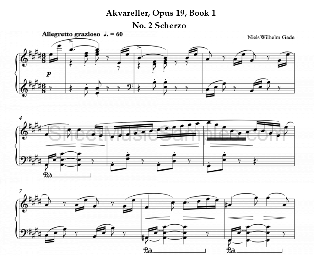 Akvareller, Opus 19, Book 1 - No. 2 Scherzo