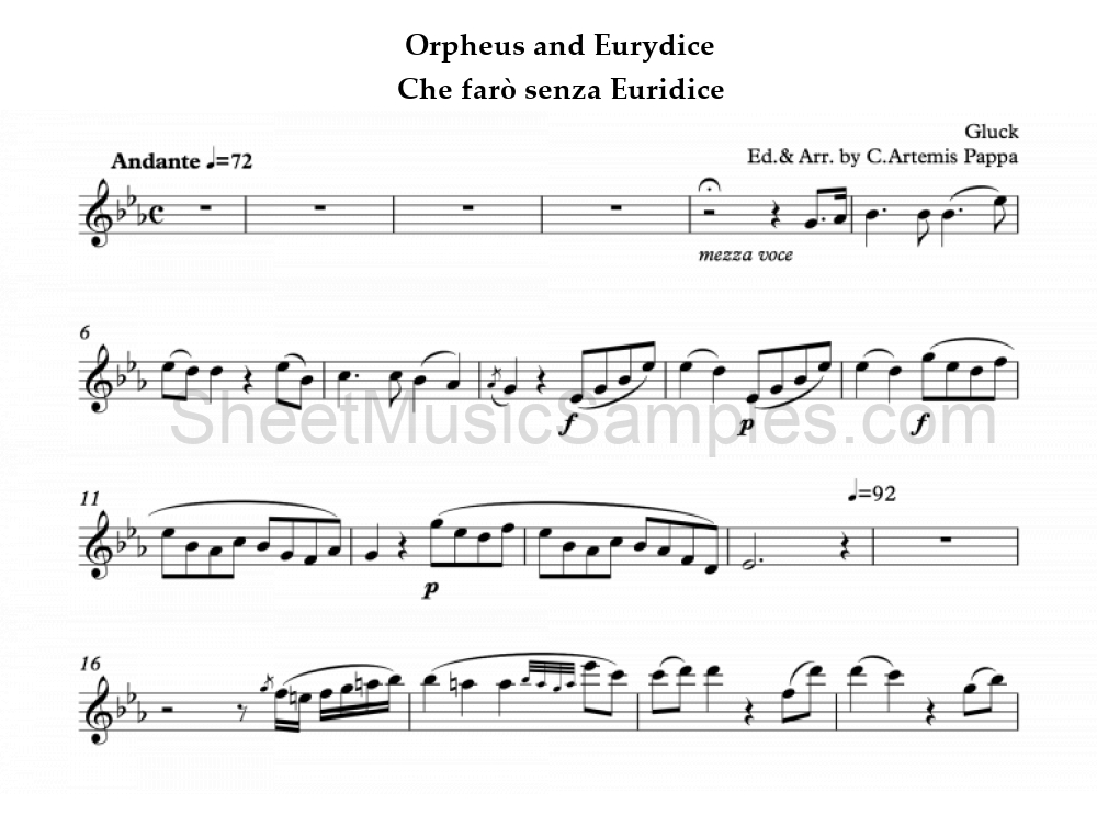 Orpheus and Eurydice - Che farò senza Euridice