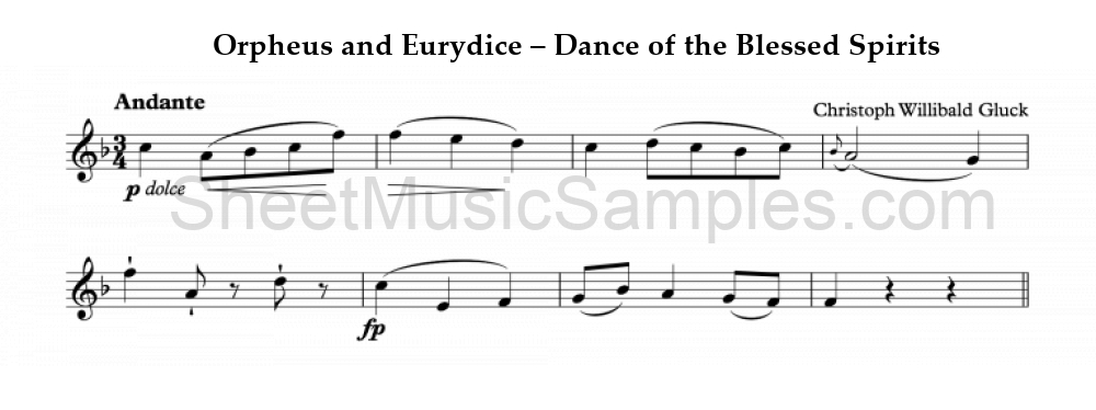 Orpheus and Eurydice – Dance of the Blessed Spirits